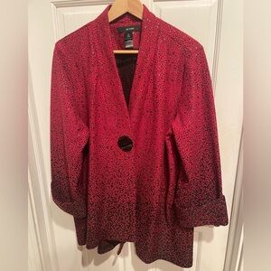 Ali Miles Red and Black Women's Blazer XL